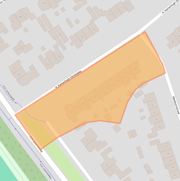 Kaart van postcodegebied 1402EJ.