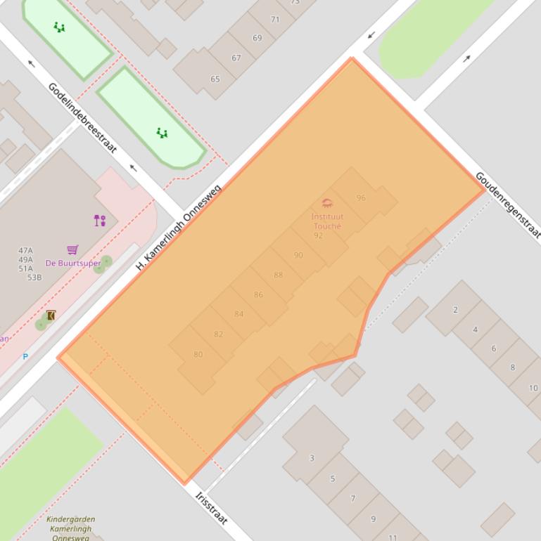 Kaart van postcodegebied 1402EL.