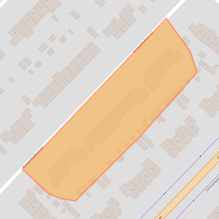 Kaart van postcodegebied 1402GD.