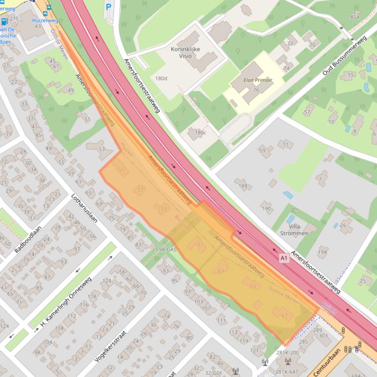 Kaart van postcodegebied 1402GR.