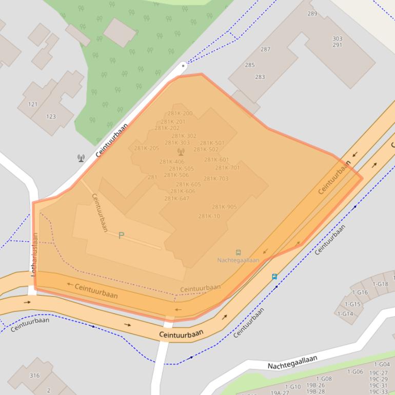 Kaart van postcodegebied 1402HM.