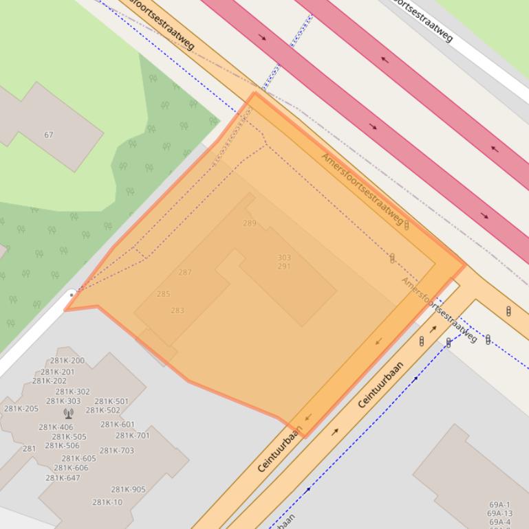 Kaart van postcodegebied 1402HN.