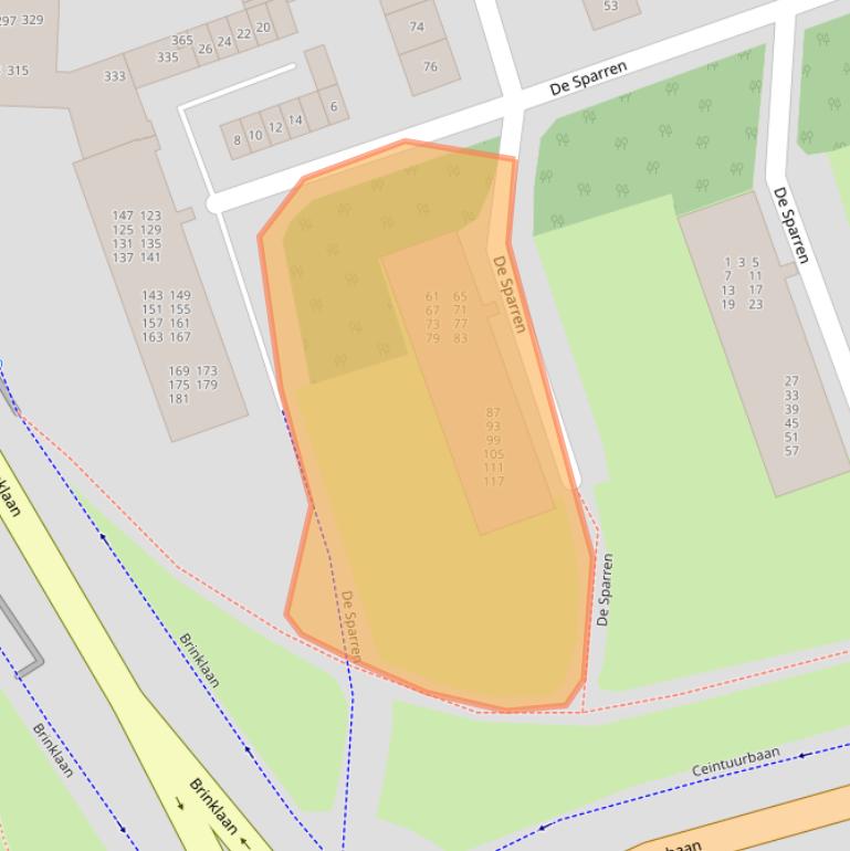 Kaart van postcodegebied 1402KE.