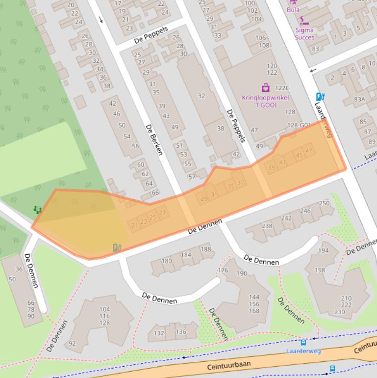 Kaart van postcodegebied 1402KJ.