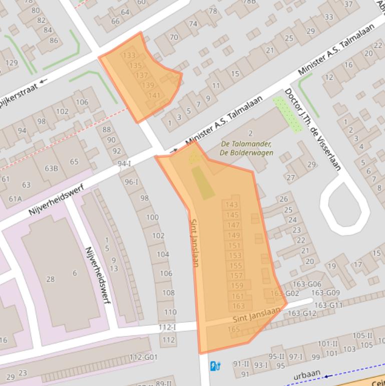 Kaart van postcodegebied 1402LS.