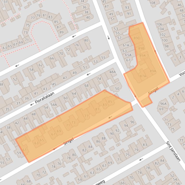 Kaart van postcodegebied 1402NR.