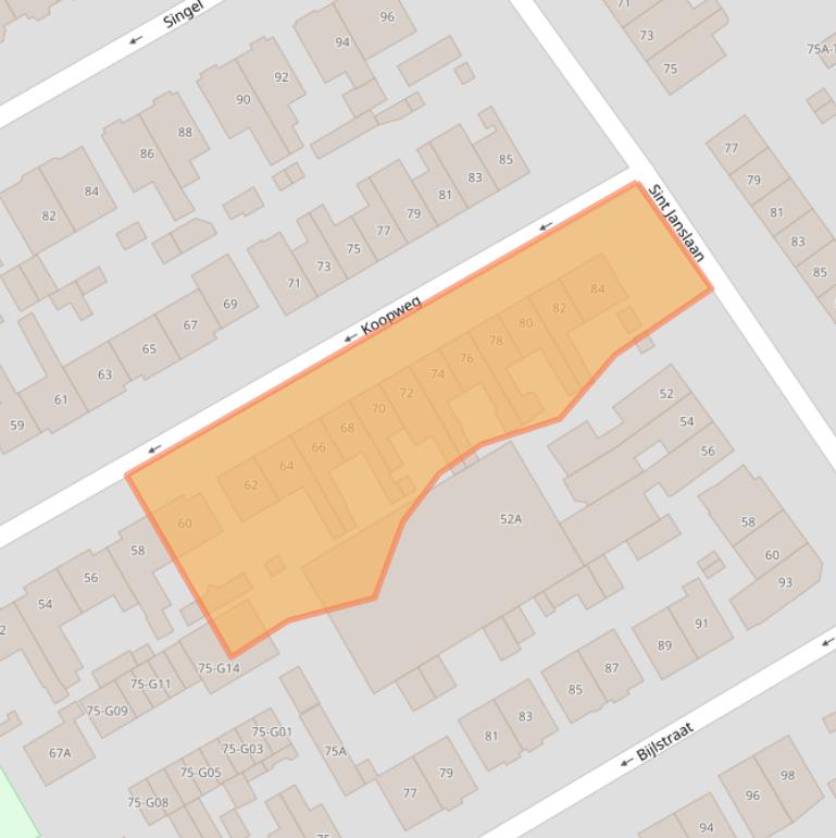 Kaart van postcodegebied 1402PG.