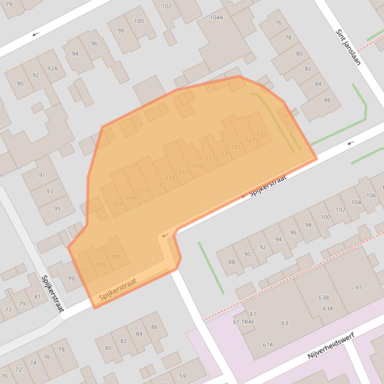 Kaart van postcodegebied 1402RD.