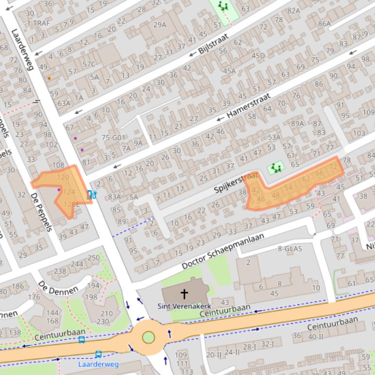 Kaart van postcodegebied 1402RG.