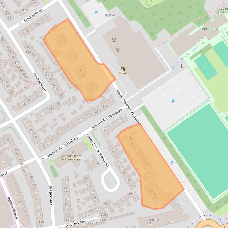 Kaart van postcodegebied 1402SE.