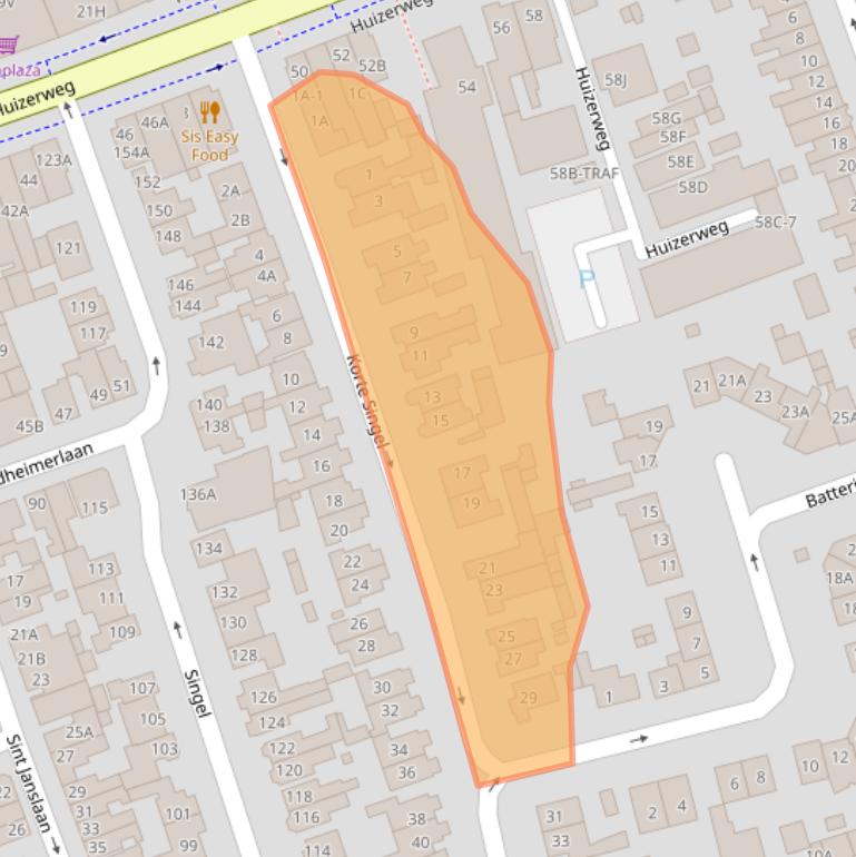 Kaart van postcodegebied 1402SG.