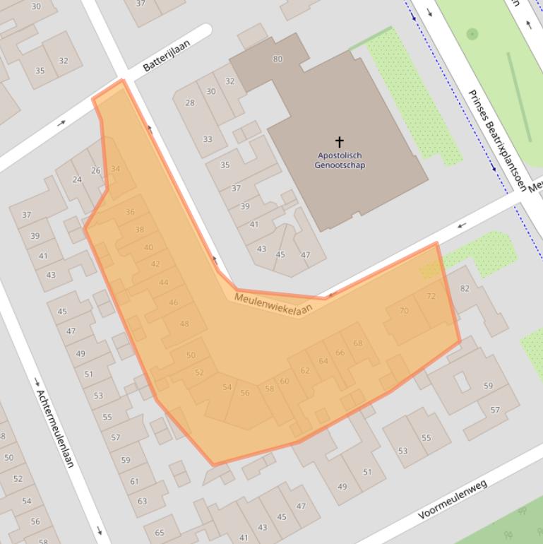 Kaart van postcodegebied 1402TE.