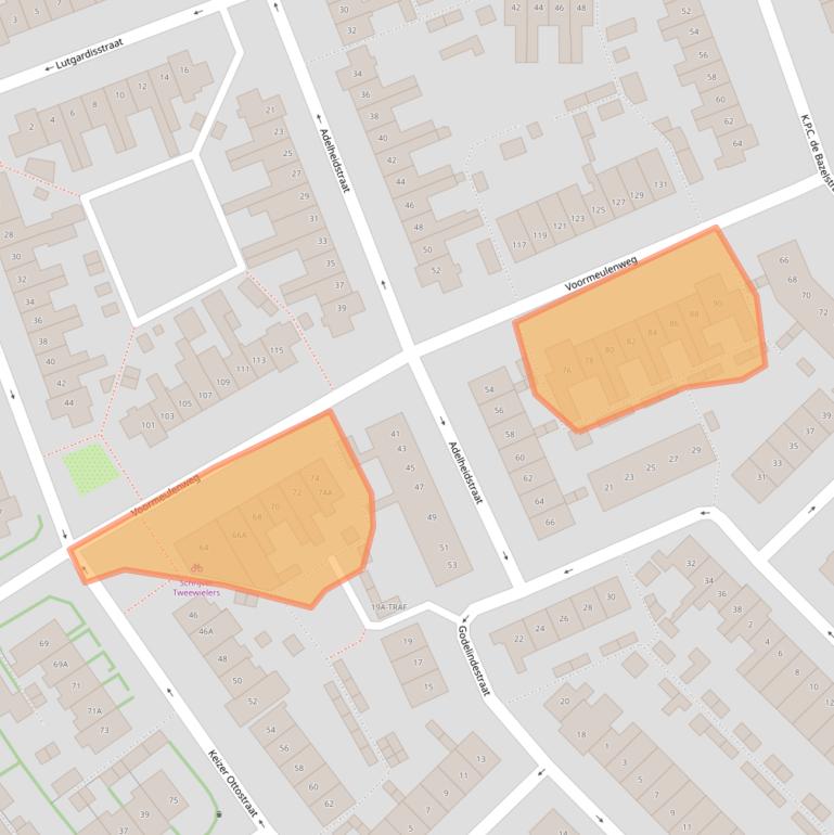 Kaart van postcodegebied 1402TN.