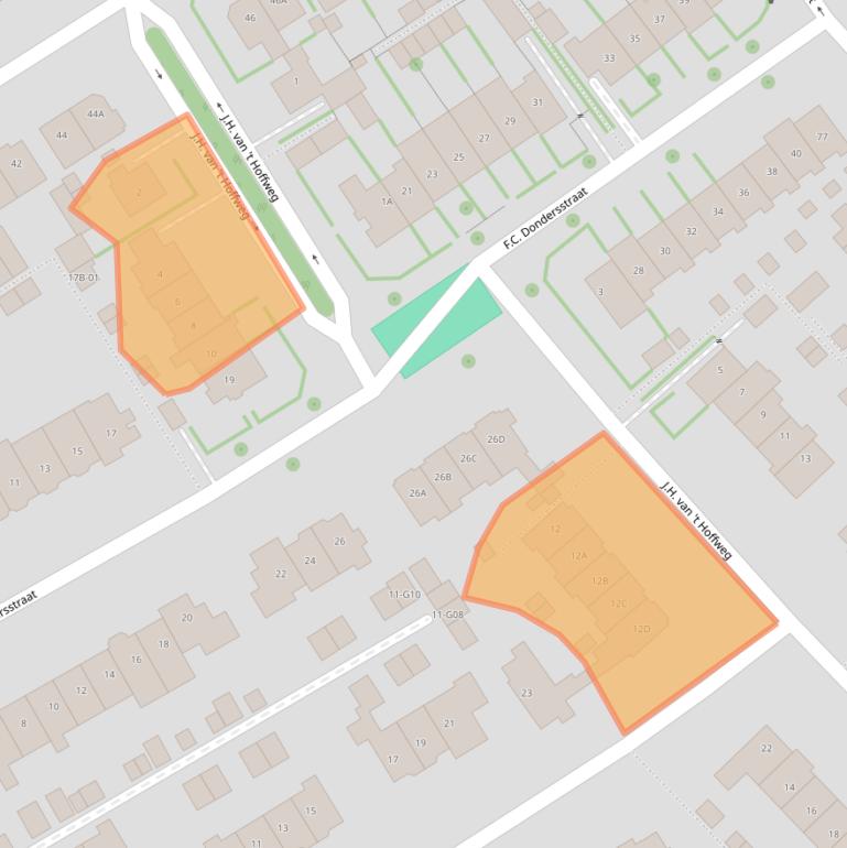 Kaart van postcodegebied 1402VJ.