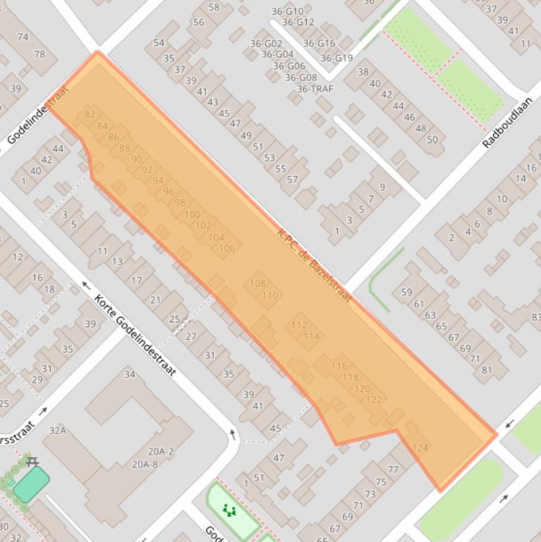 Kaart van postcodegebied 1402XE.