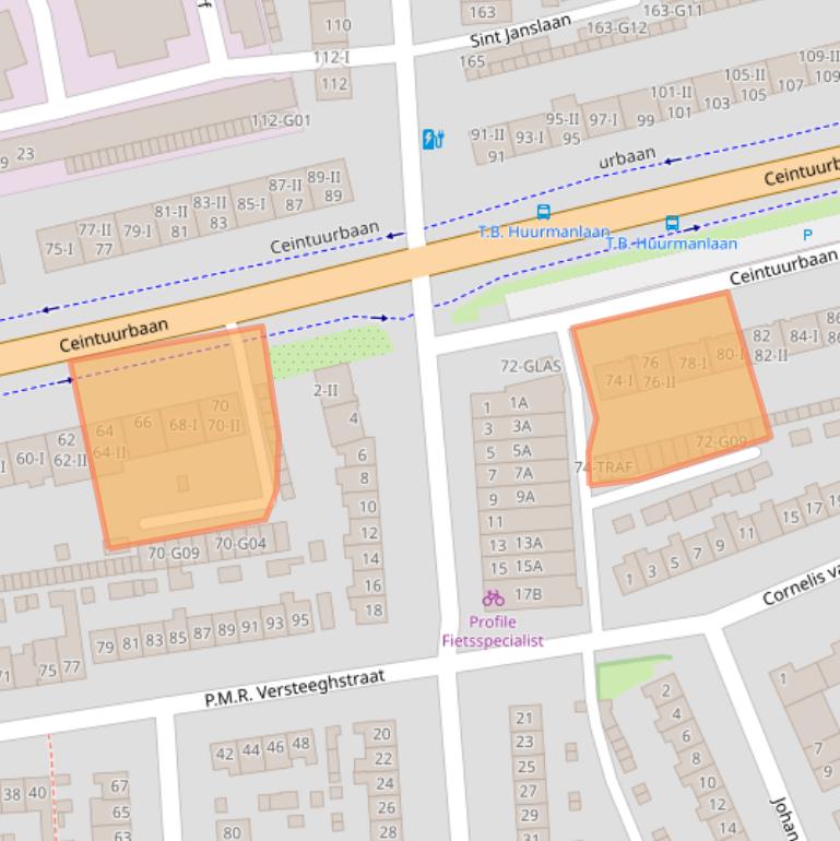 Kaart van postcodegebied 1403AD.