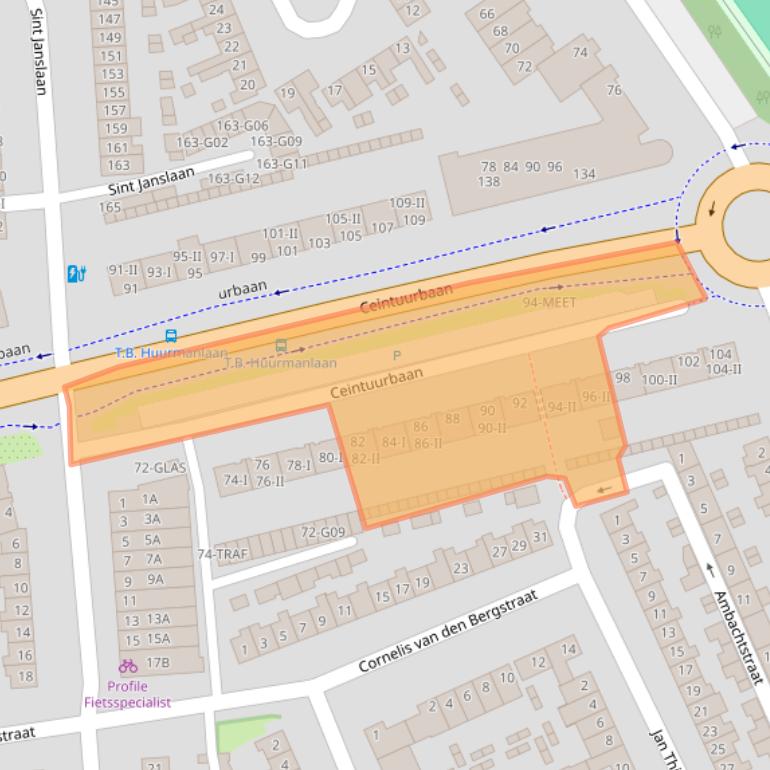 Kaart van postcodegebied 1403AE.