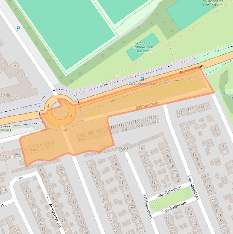 Kaart van postcodegebied 1403AG.