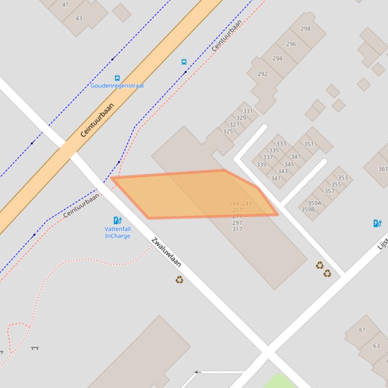 Kaart van postcodegebied 1403AW.