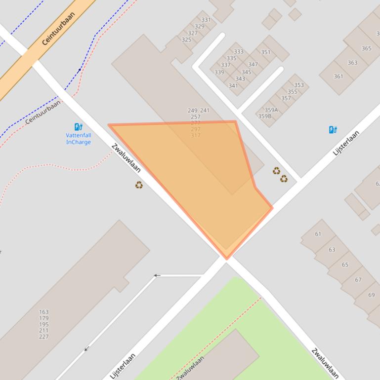 Kaart van postcodegebied 1403AX.