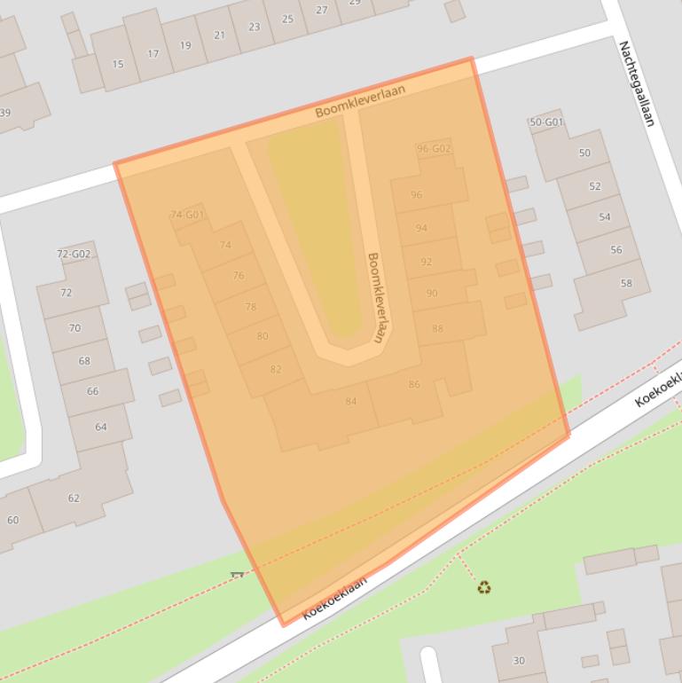 Kaart van postcodegebied 1403CE.