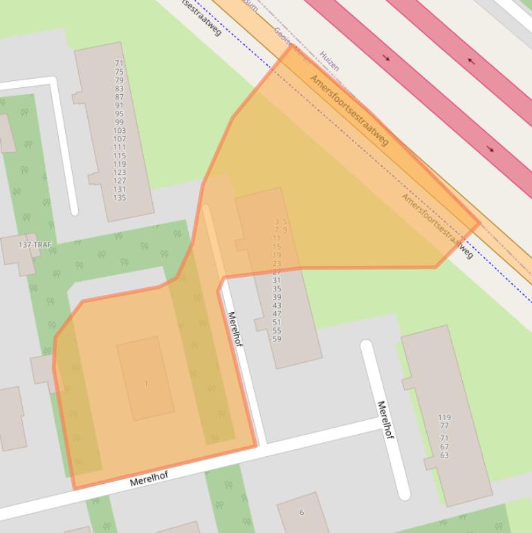 Kaart van postcodegebied 1403CS.