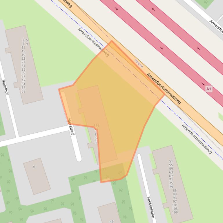 Kaart van postcodegebied 1403CW.