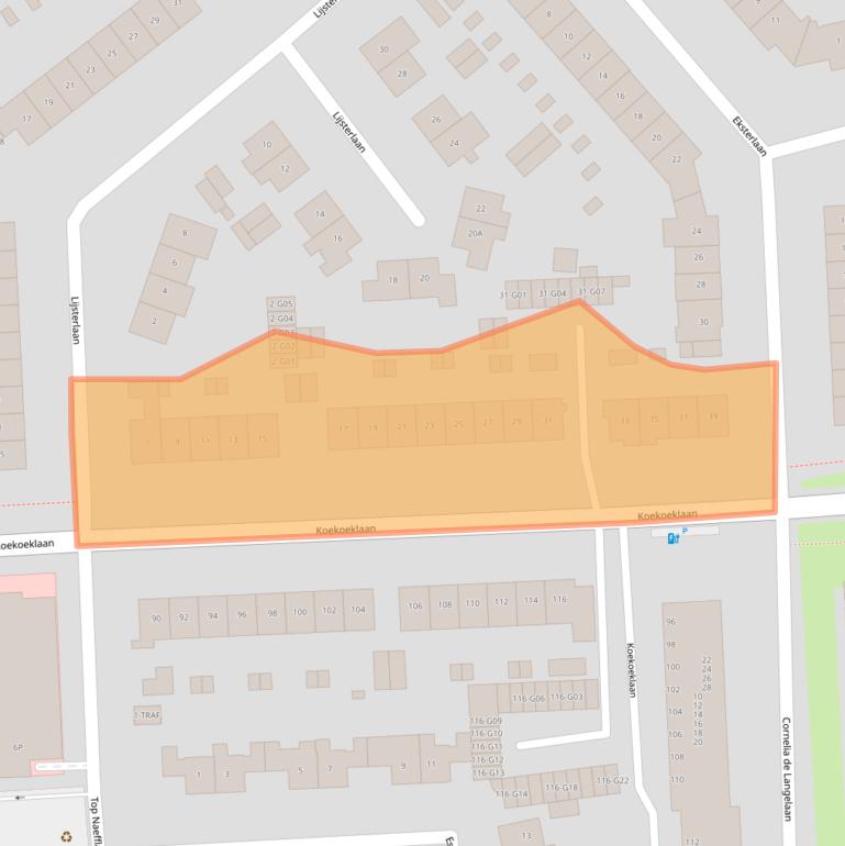 Kaart van postcodegebied 1403EB.