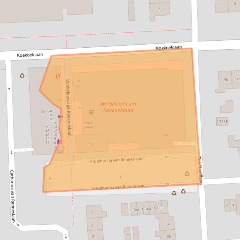 Kaart van postcodegebied 1403EH.