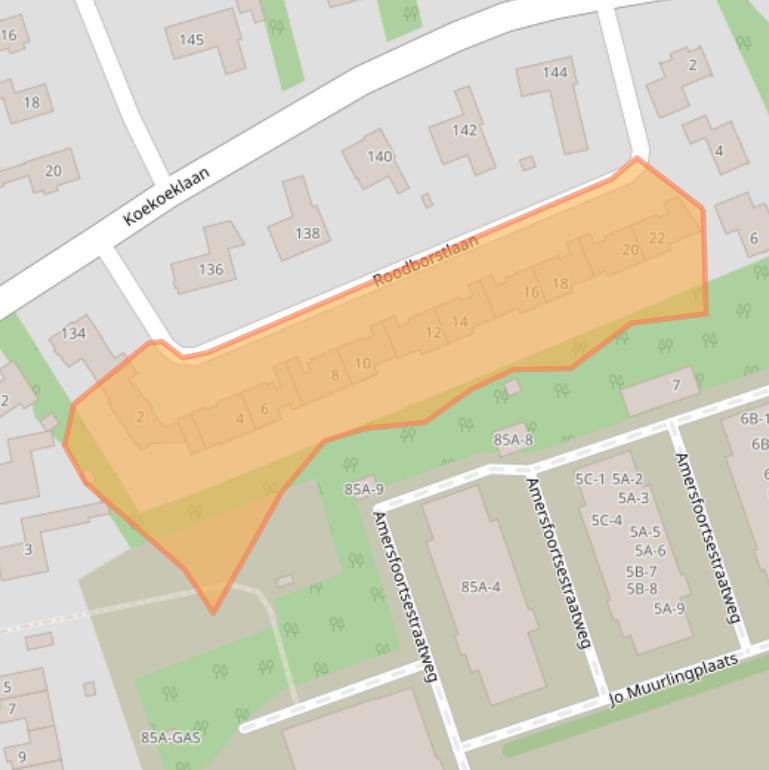 Kaart van postcodegebied 1403EL.