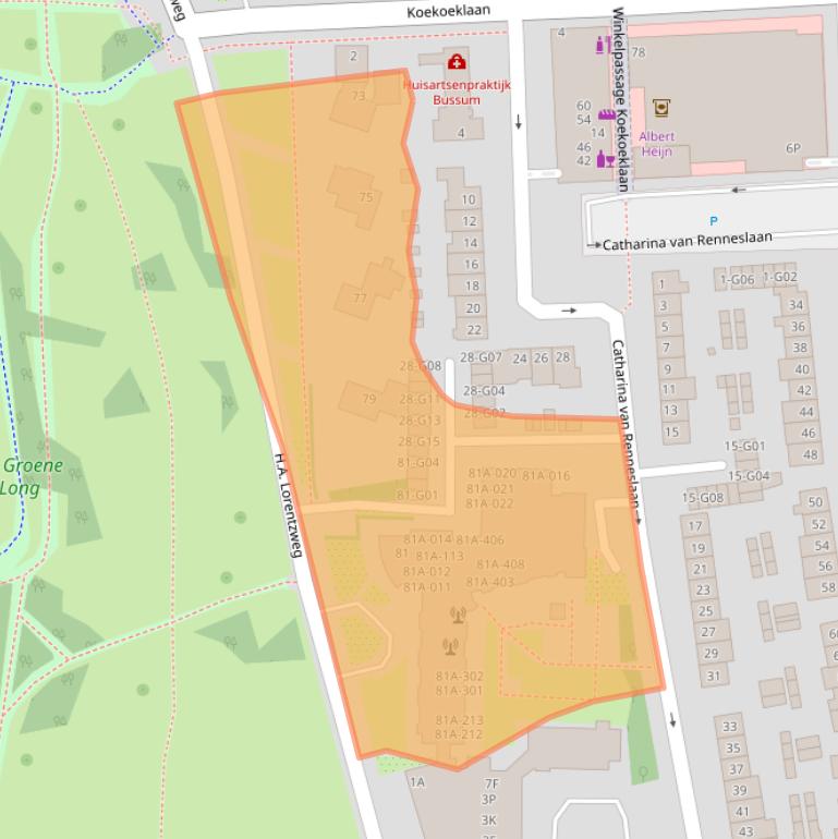 Kaart van postcodegebied 1403EM.