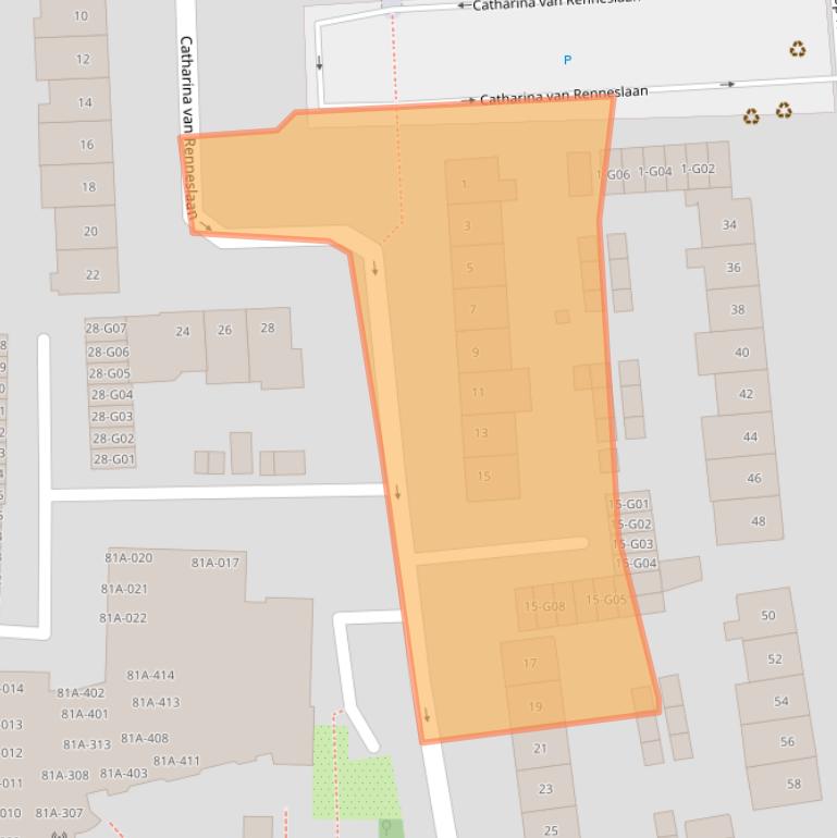 Kaart van postcodegebied 1403EP.