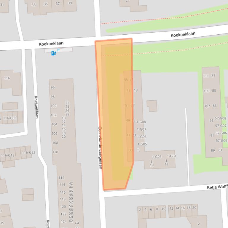 Kaart van postcodegebied 1403GP.