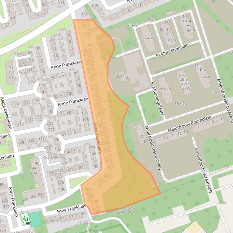 Kaart van postcodegebied 1403HK.