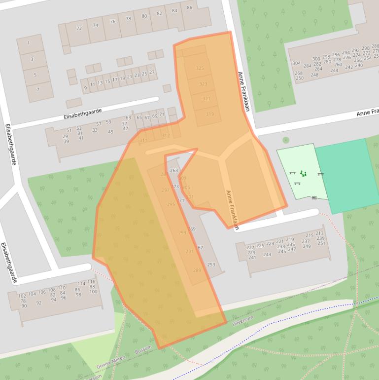 Kaart van postcodegebied 1403HP.