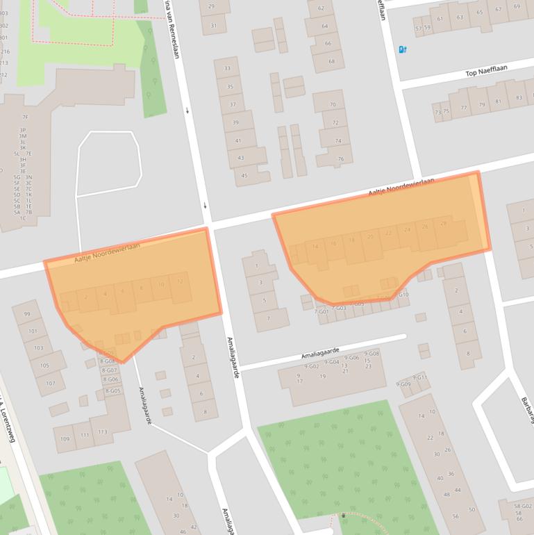 Kaart van postcodegebied 1403JC.