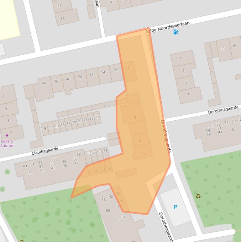 Kaart van postcodegebied 1403JV.