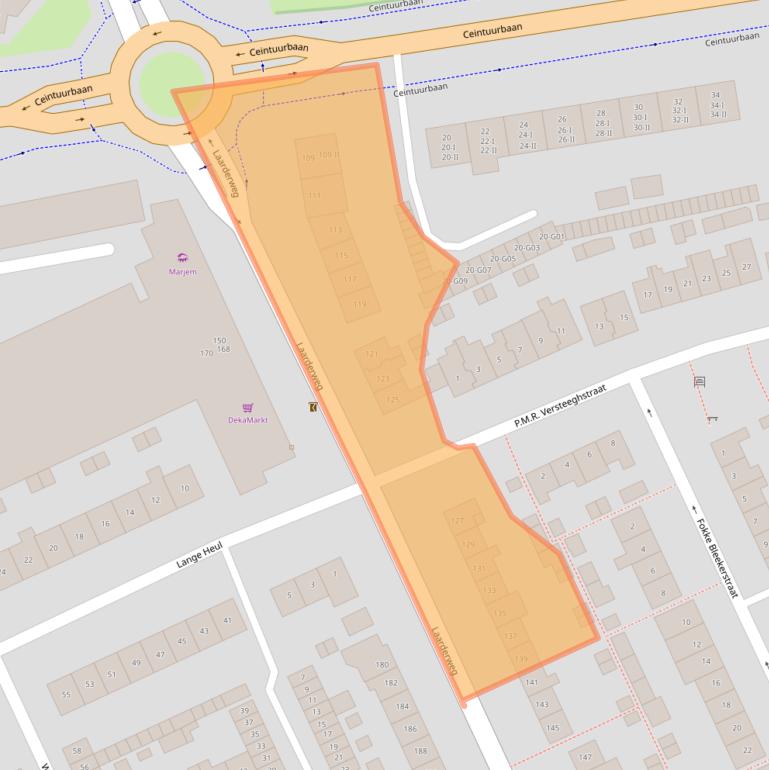 Kaart van postcodegebied 1403RG.