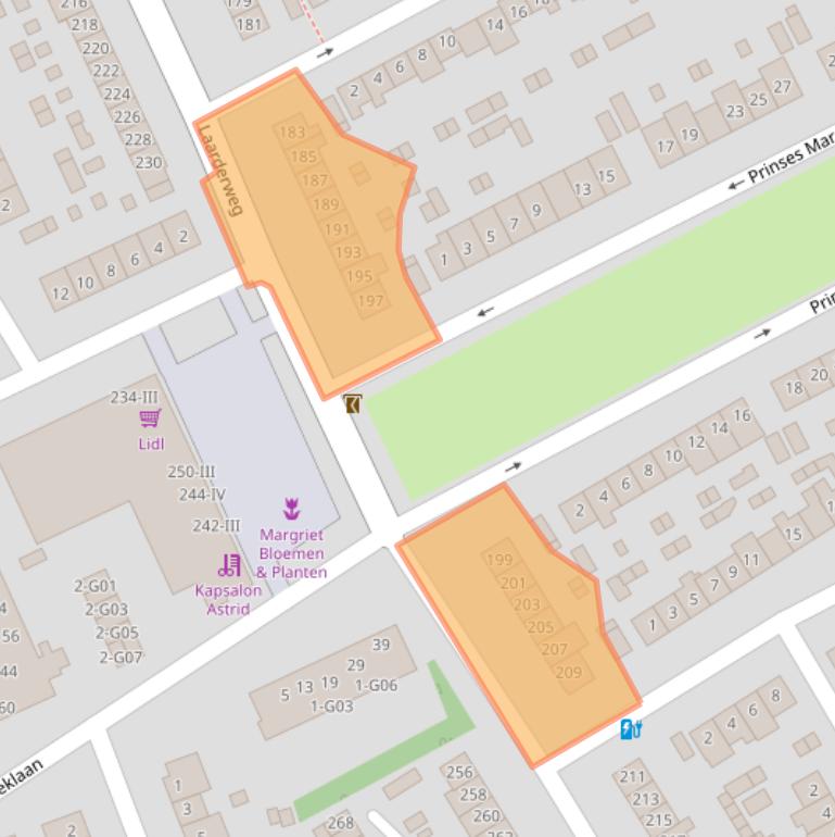 Kaart van postcodegebied 1403RJ.