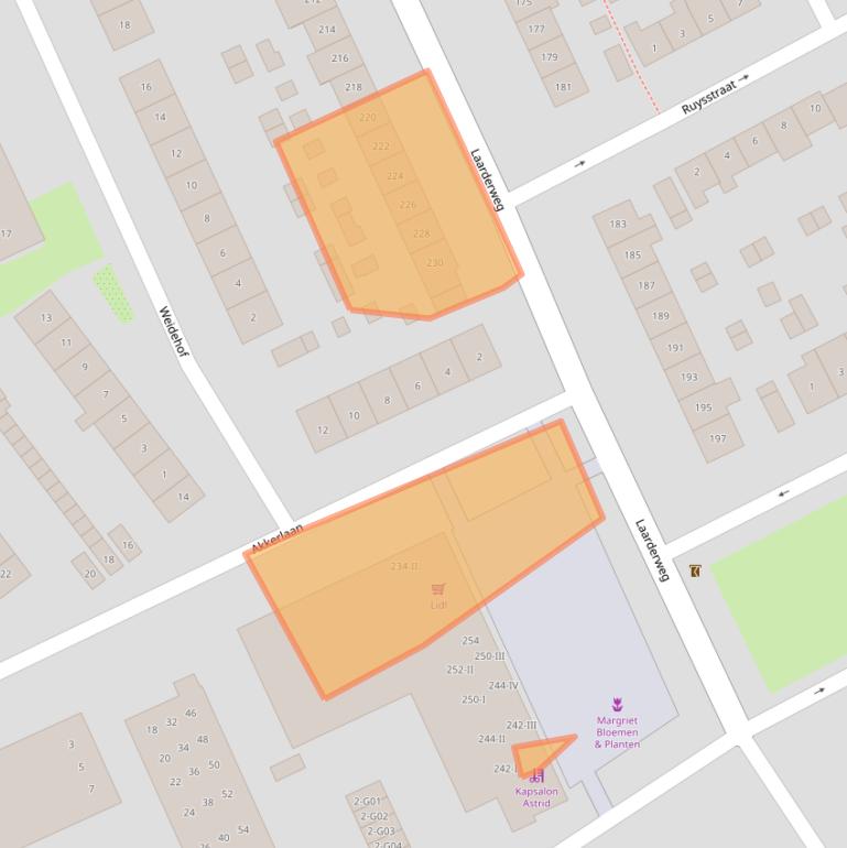 Kaart van postcodegebied 1403RN.