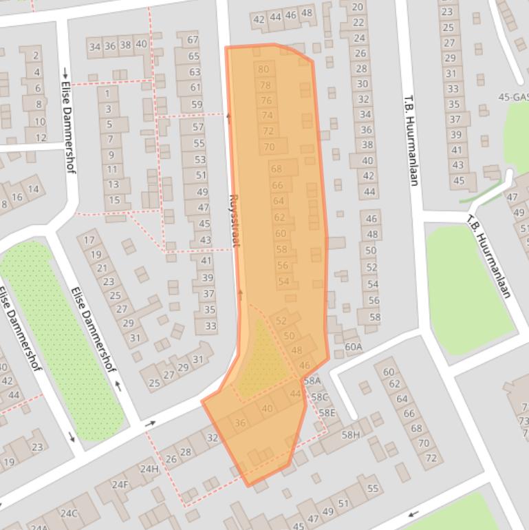 Kaart van postcodegebied 1403SK.