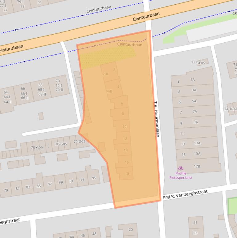 Kaart van postcodegebied 1403SN.