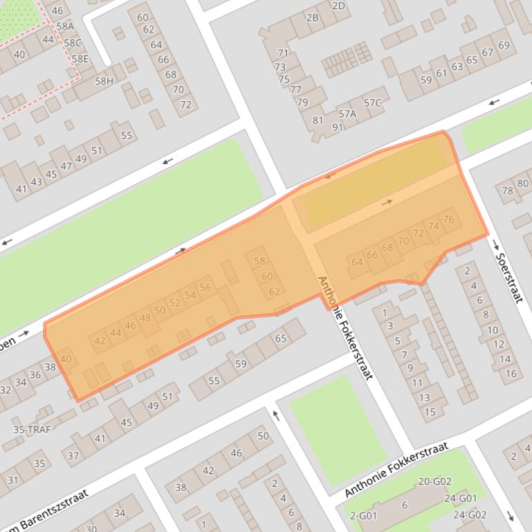 Kaart van postcodegebied 1403SZ.