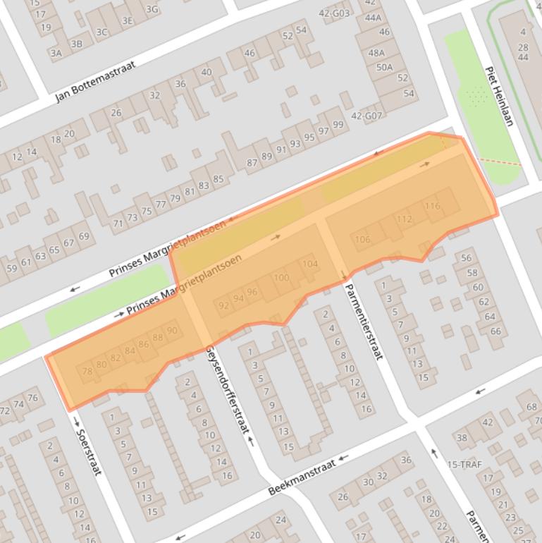Kaart van postcodegebied 1403TA.