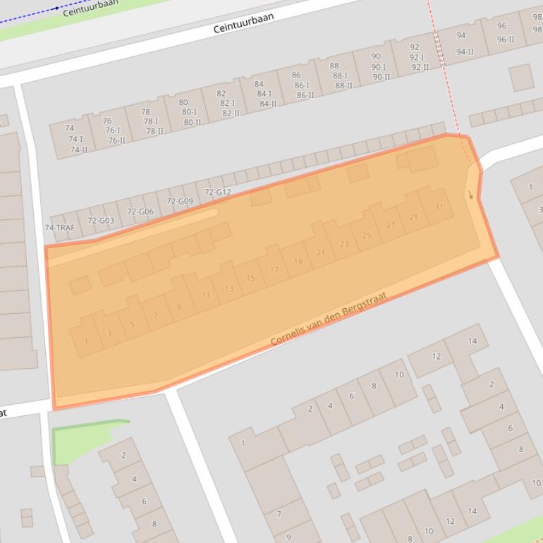 Kaart van postcodegebied 1403TB.