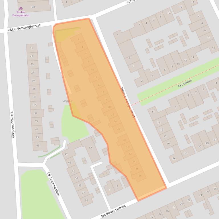 Kaart van postcodegebied 1403TC.