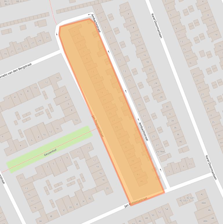 Kaart van postcodegebied 1403TD.