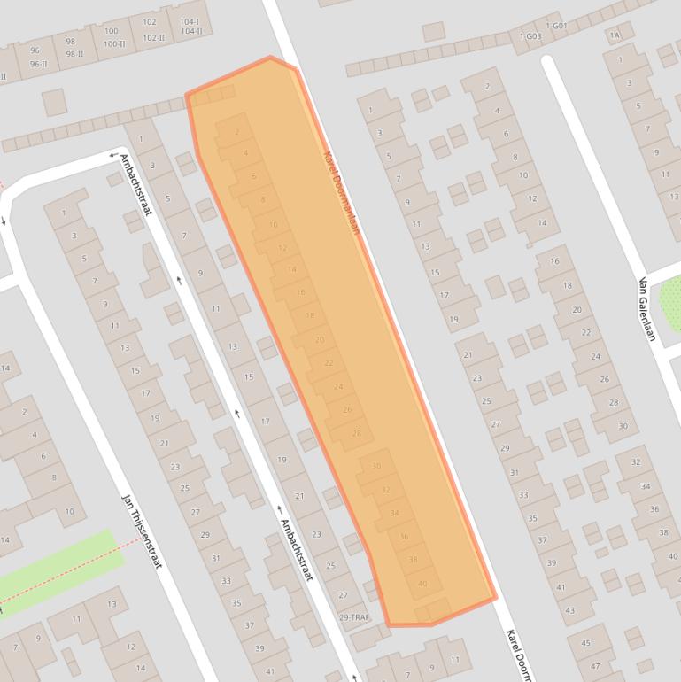 Kaart van postcodegebied 1403TM.