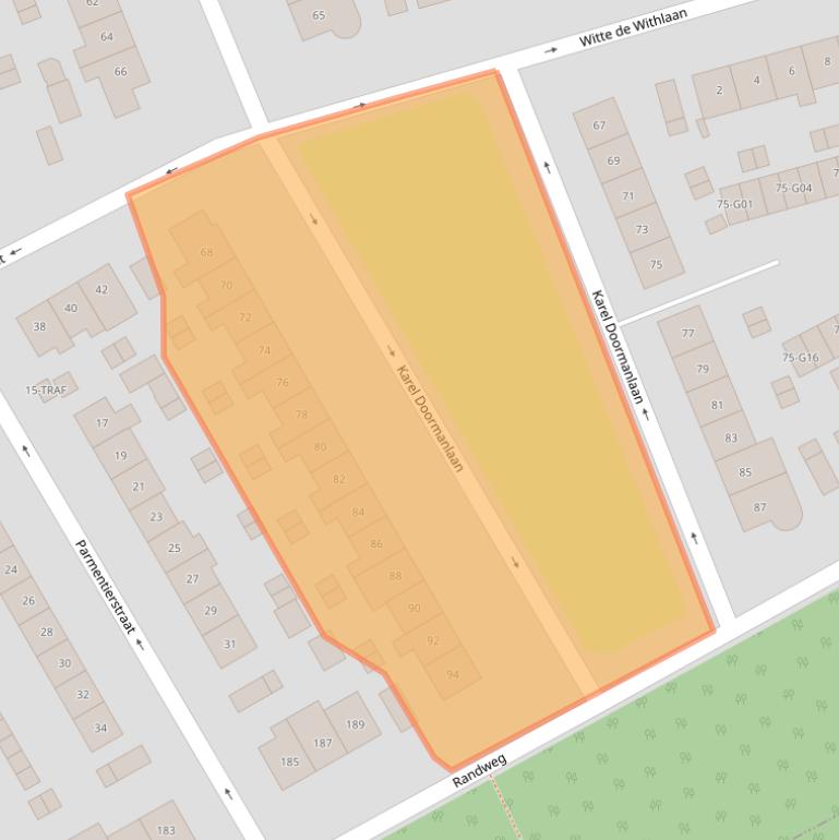 Kaart van postcodegebied 1403TP.