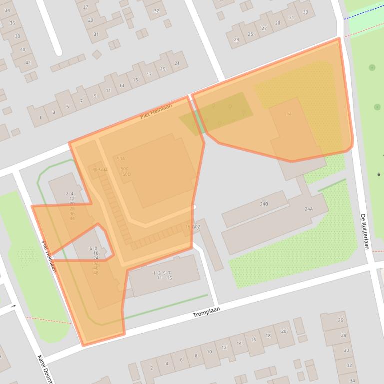 Kaart van postcodegebied 1403TZ.